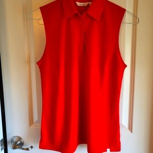 NWT, Lady Hagan Golf Sleeveless Shirt, Size Medium, Deep Orange